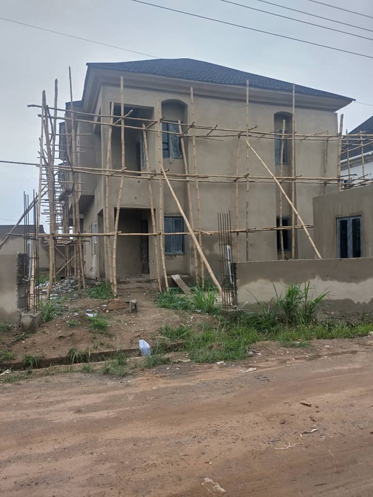 Twin duplexes at Forthright Garden Estate, Arepo, Ogun State